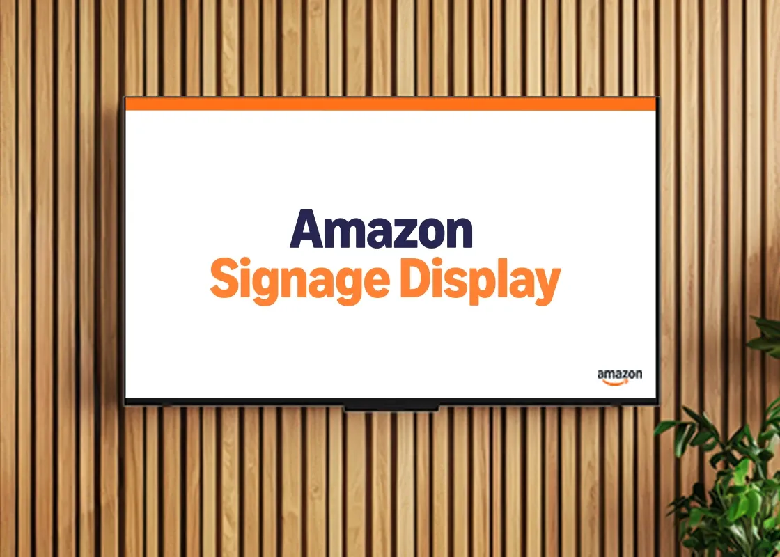 Amazon Signage Display puitlauast seinal